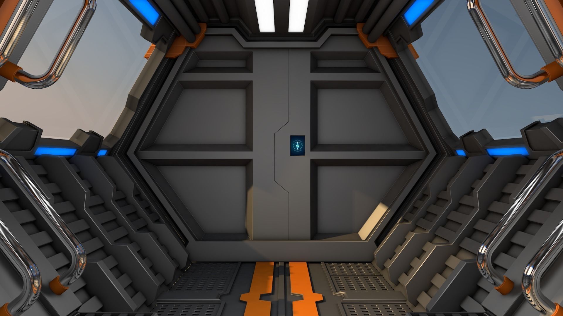 Sci Fi Corridor 3D model_4