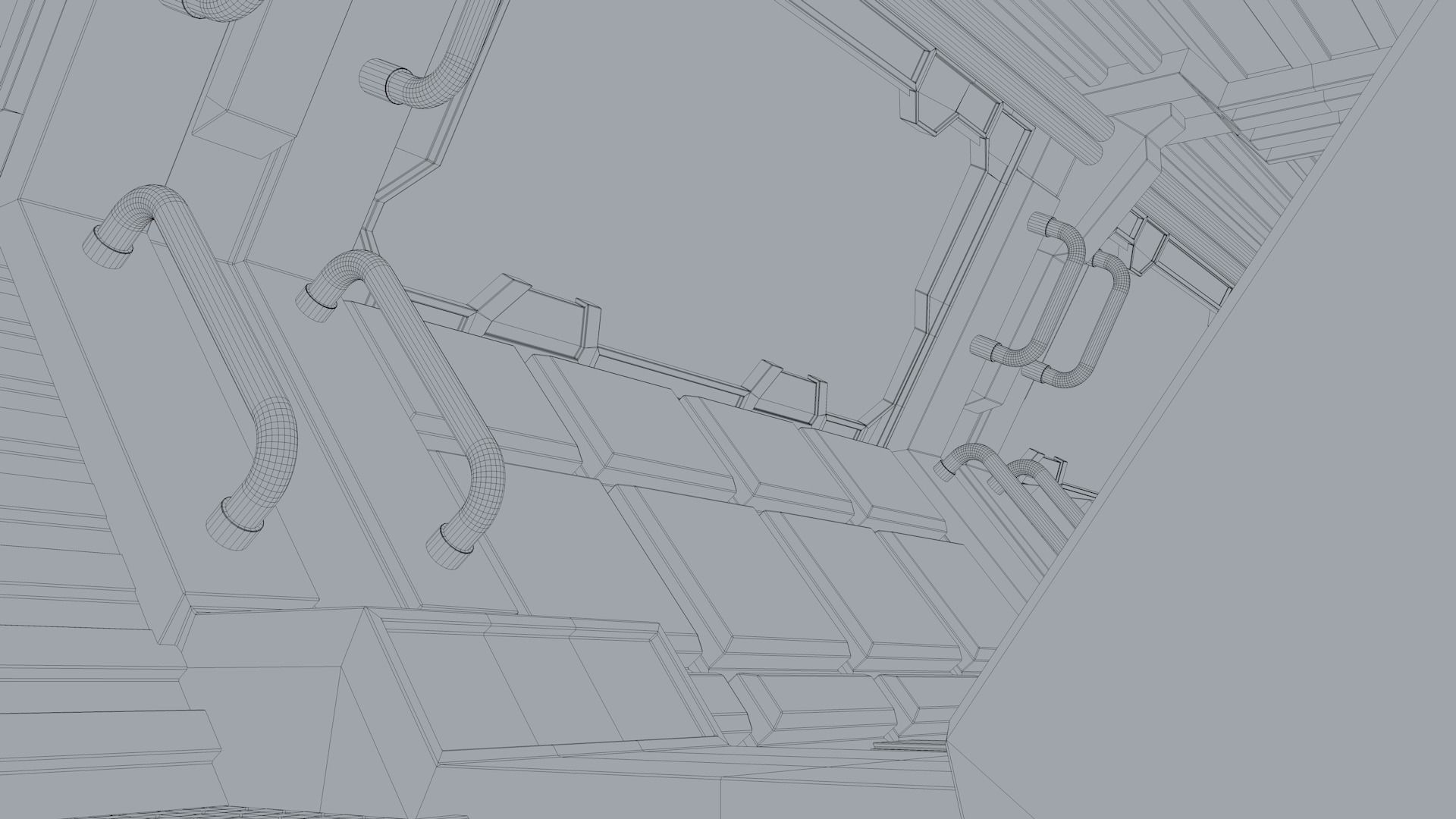 Sci Fi Corridor 3D model_14