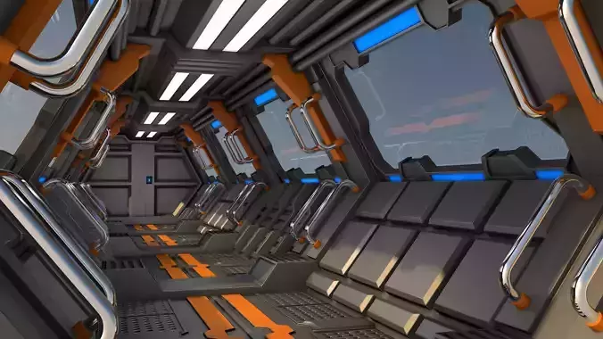 Sci Fi Corridor 3D model