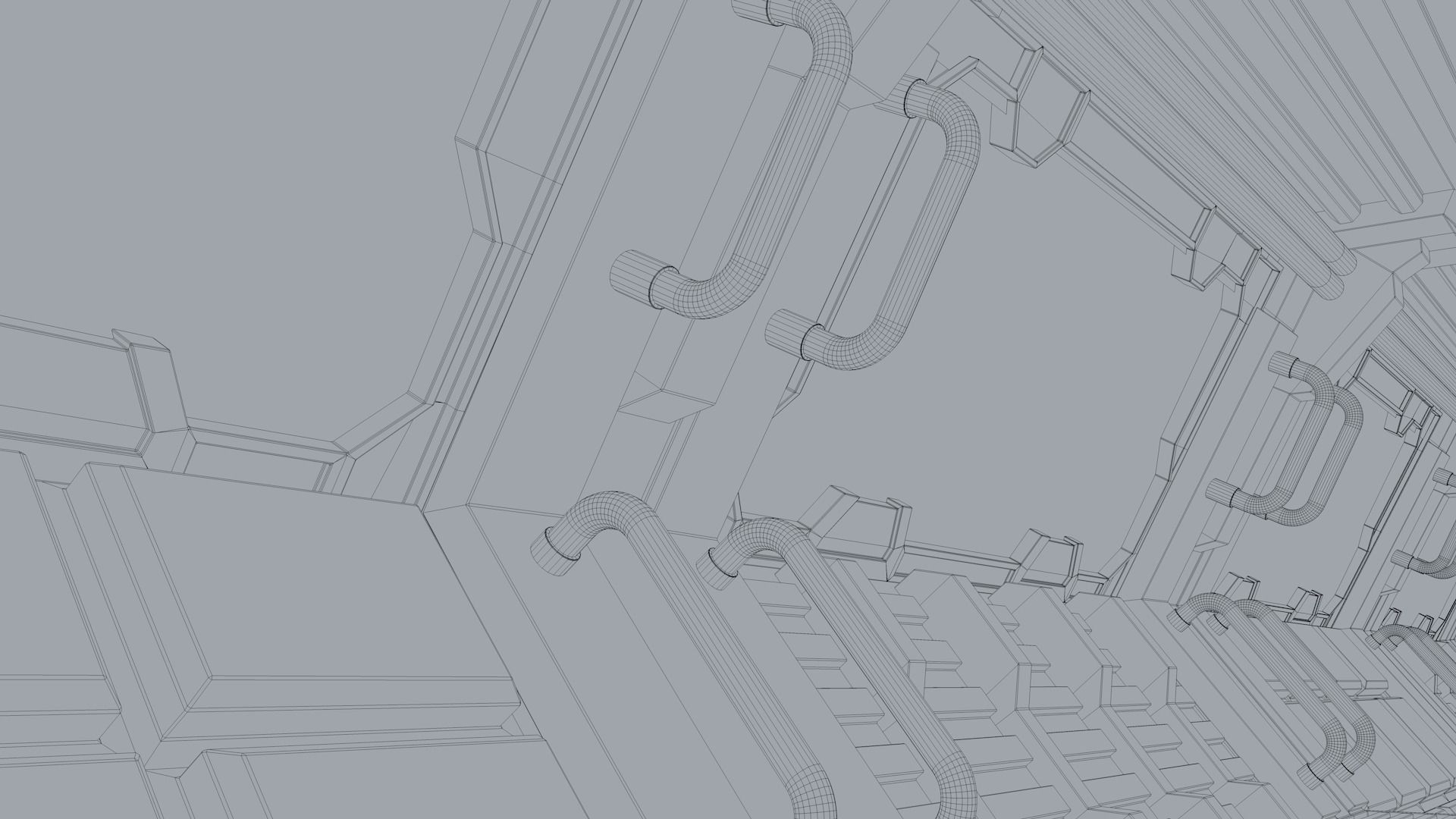 Sci Fi Corridor 3D model_15