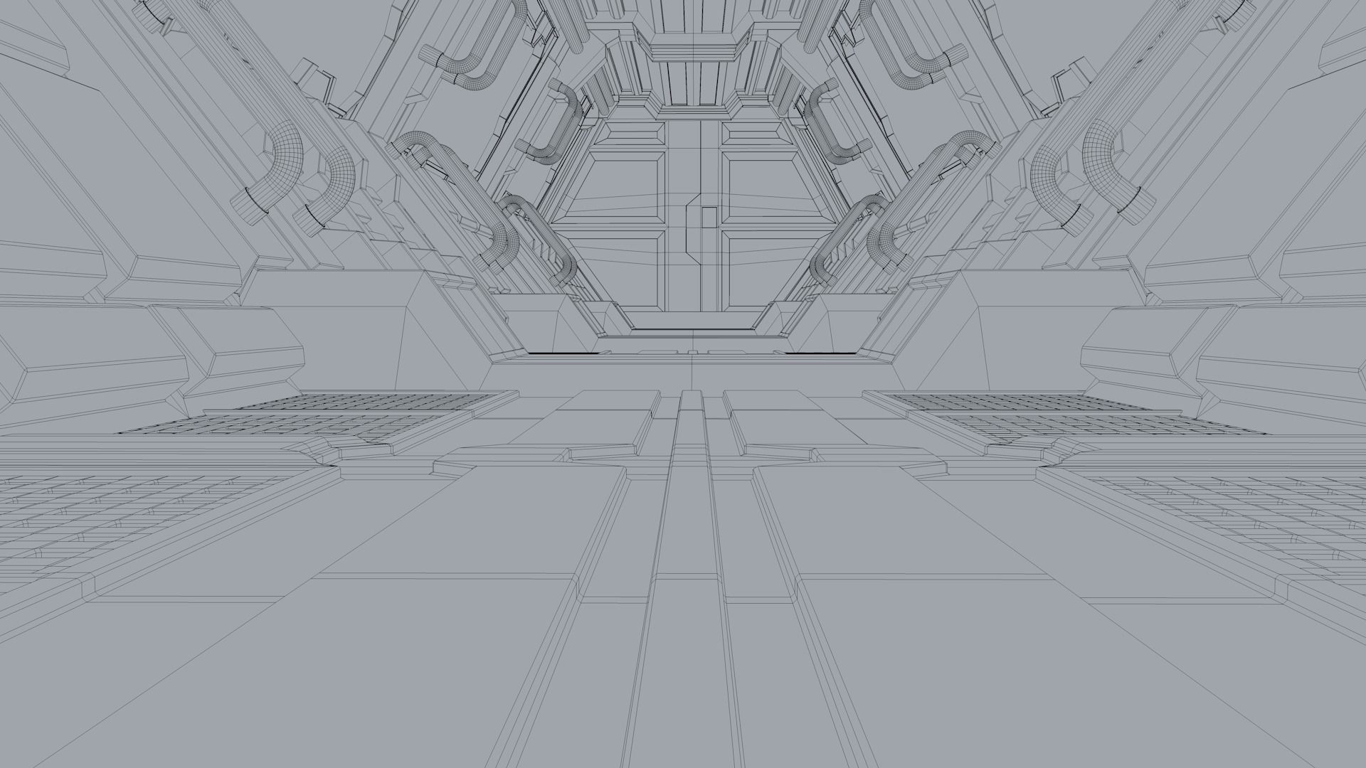 Sci Fi Corridor 3D model_11