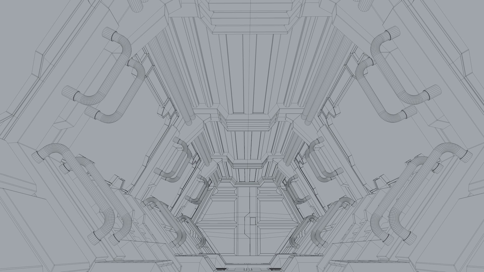 Sci Fi Corridor 3D model_12