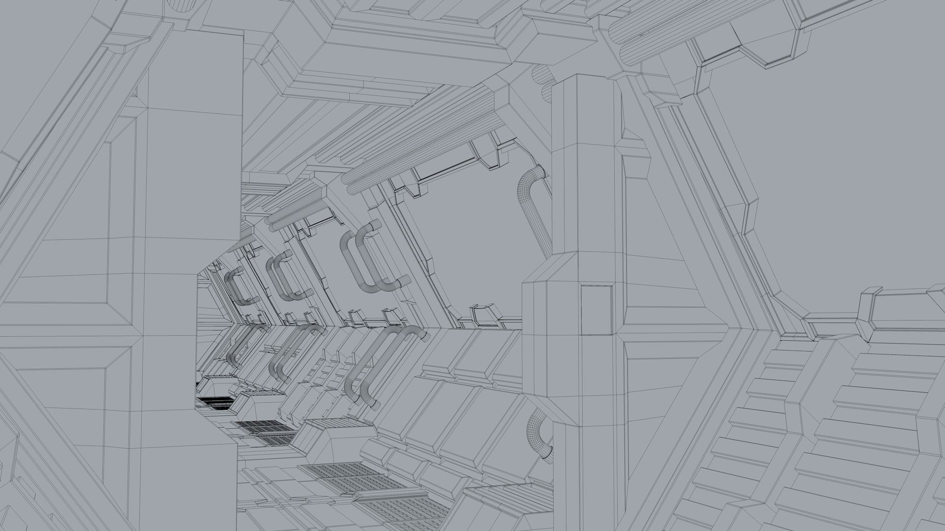 Sci Fi Corridor 3D model_13