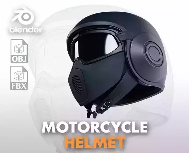 Helmet - Shark motorcycle gear 3d model for production Low-poly 3D model