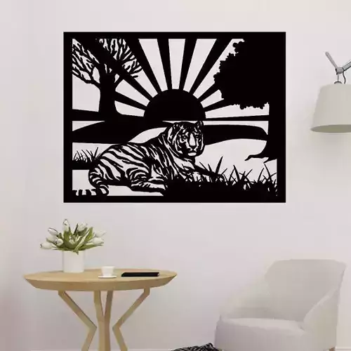 Tiger Panel Under The Sun