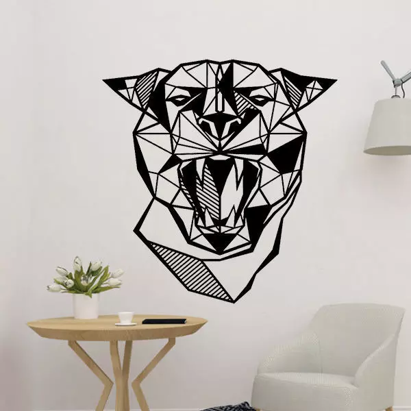 Puma Head Sculpture Wall 2D 3D print model