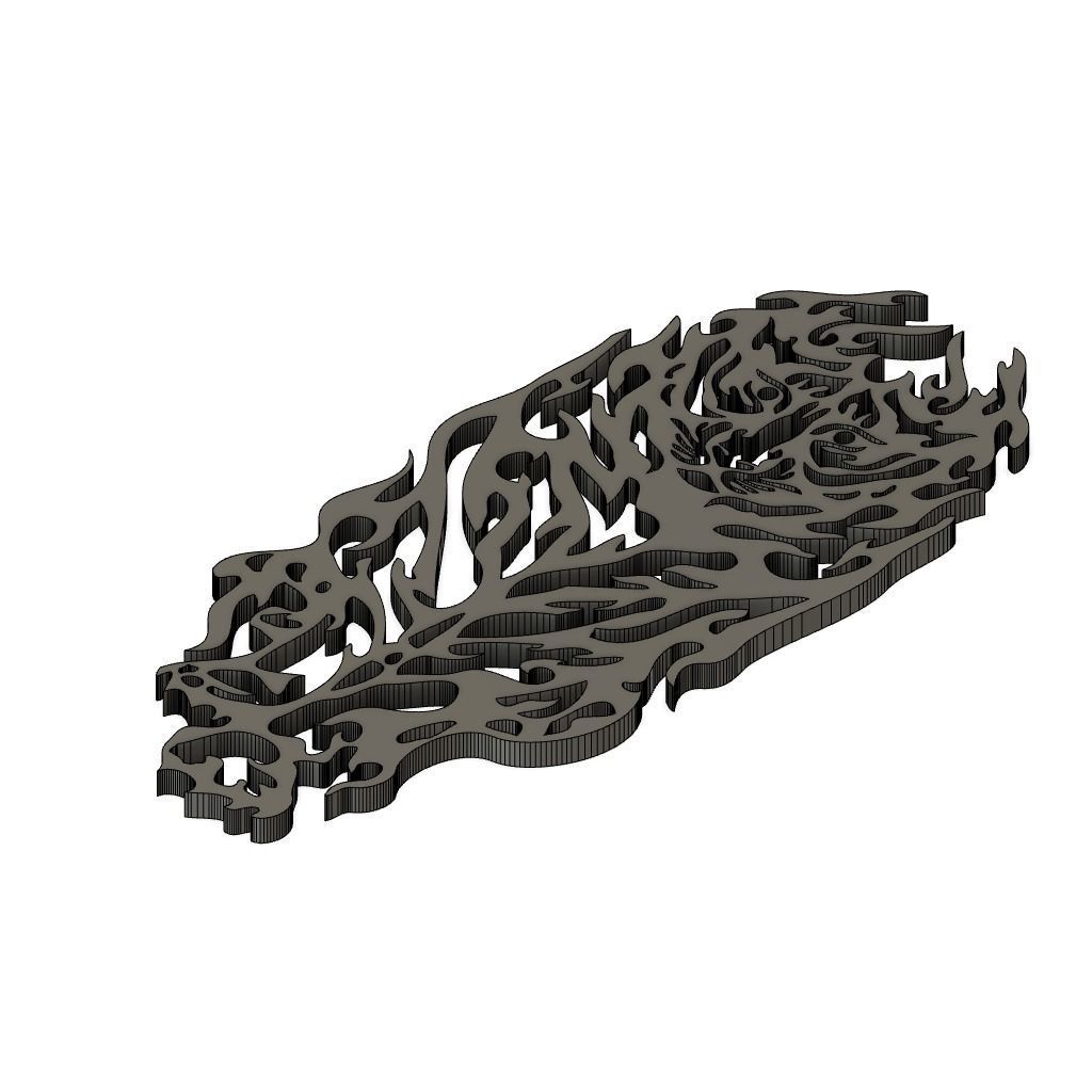 Tiger 2D art Decoration  3D print model_1