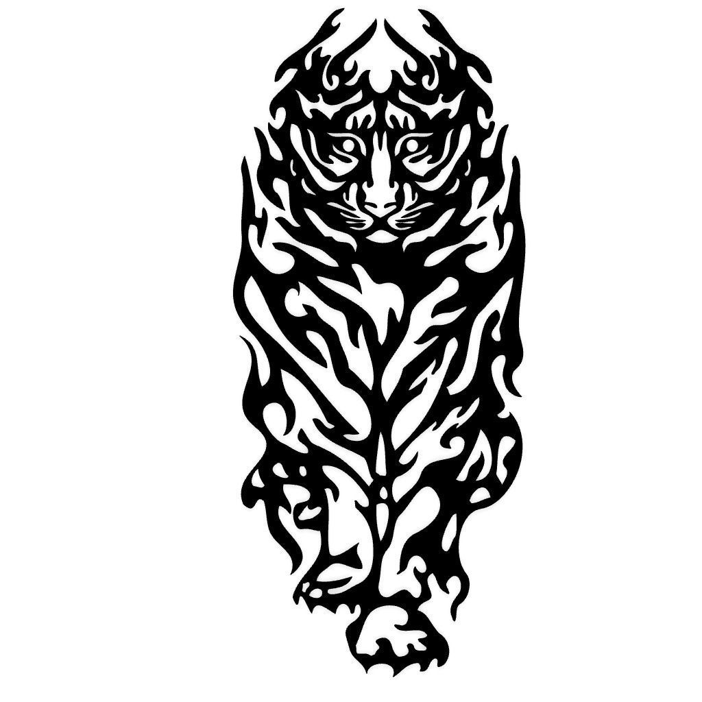 Tiger 2D art Decoration  3D print model_2