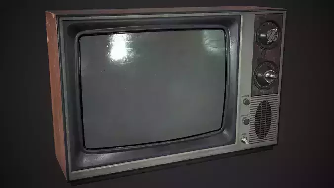 TV Classic Low-poly 3D model