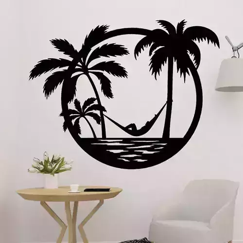 Beach Palm Tree Wall Art