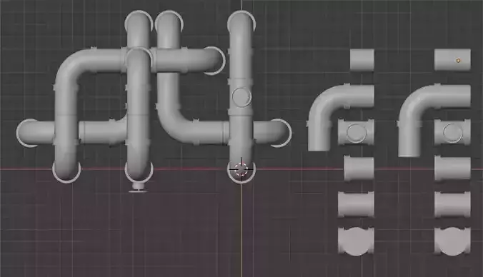 Small but usefull tube asset pack Free 3D model