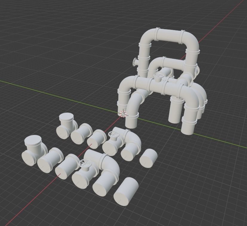 Small but usefull tube asset pack Free 3D model_2