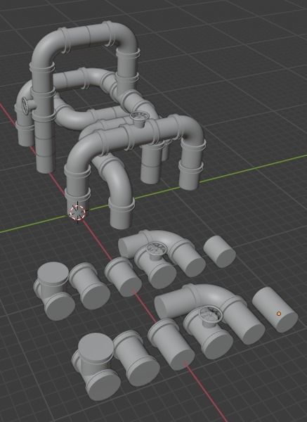 Small but usefull tube asset pack Free 3D model_1