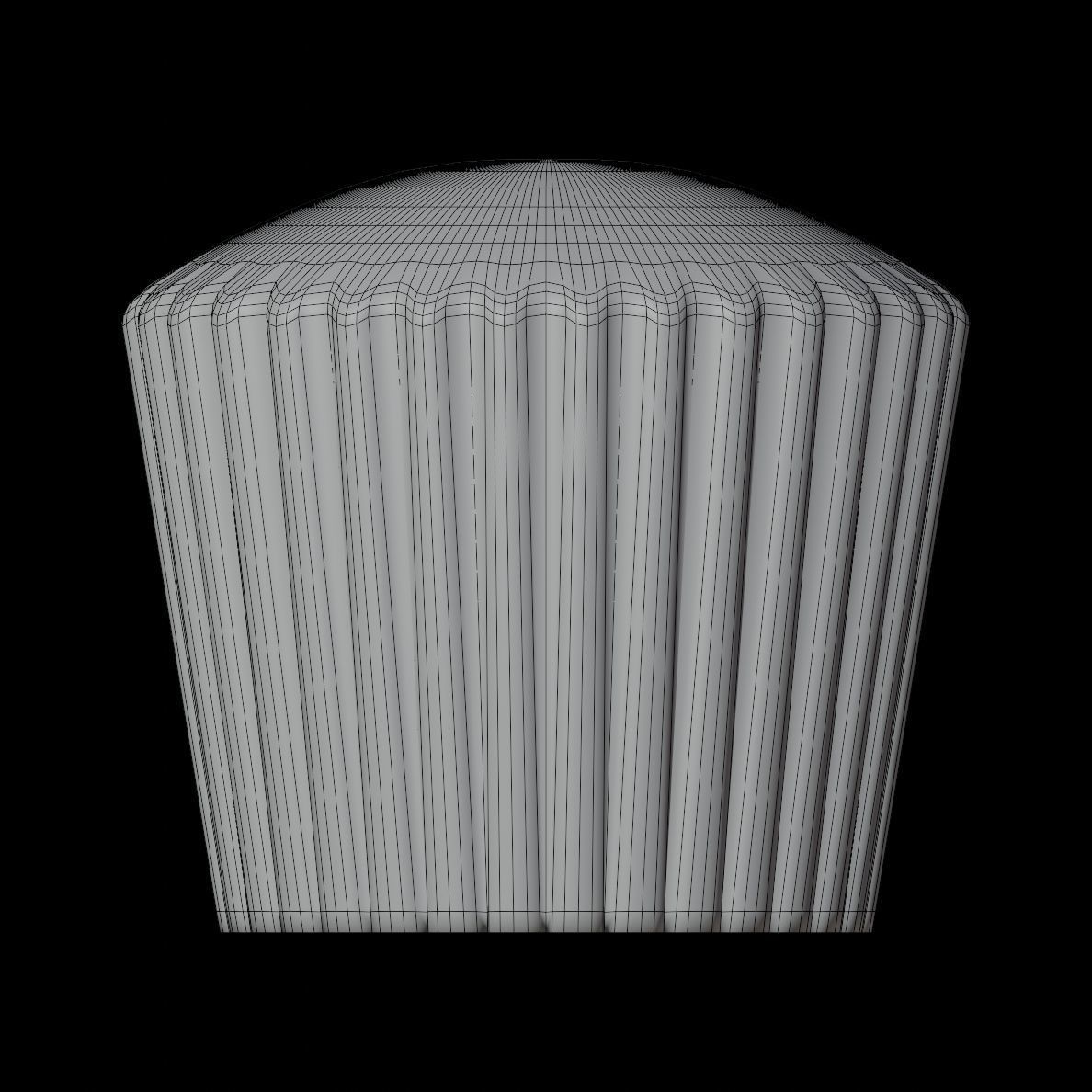 Cupcake Low-poly and 3D printable Low-poly 3D model_6