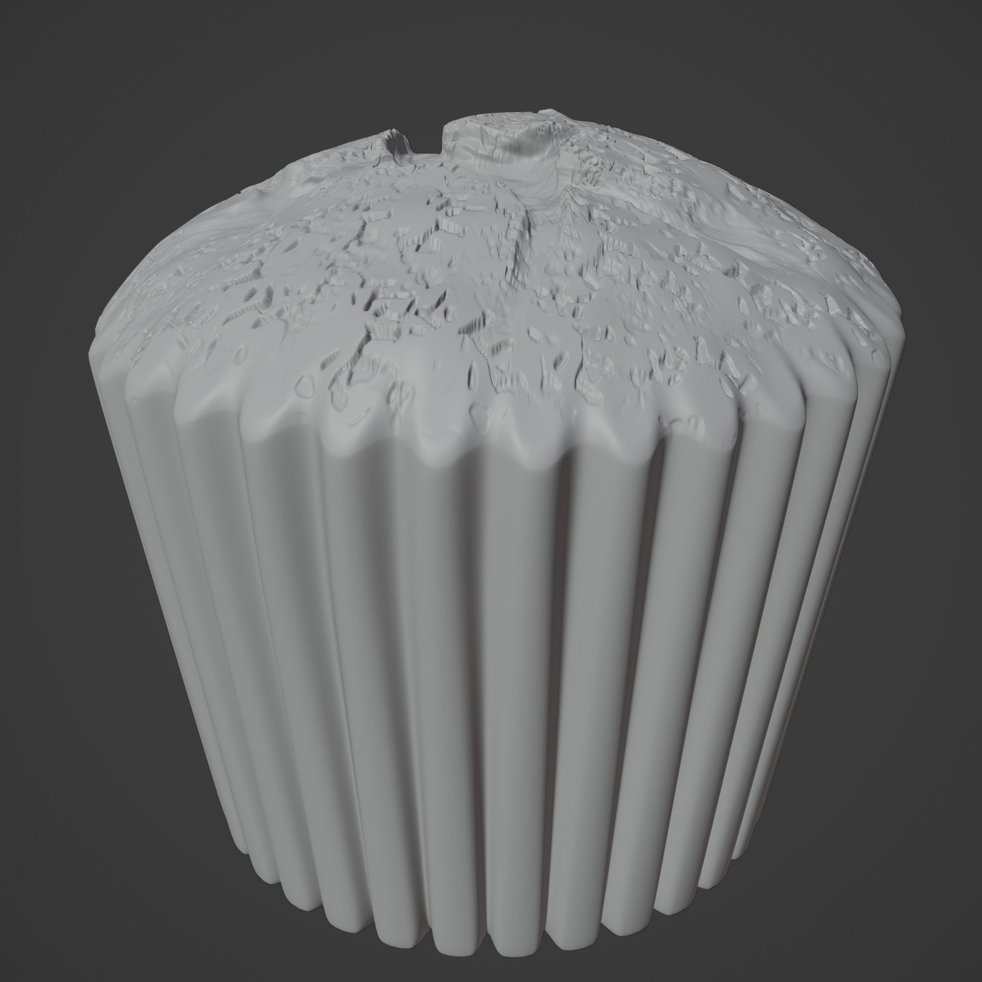 Cupcake Low-poly and 3D printable Low-poly 3D model_5