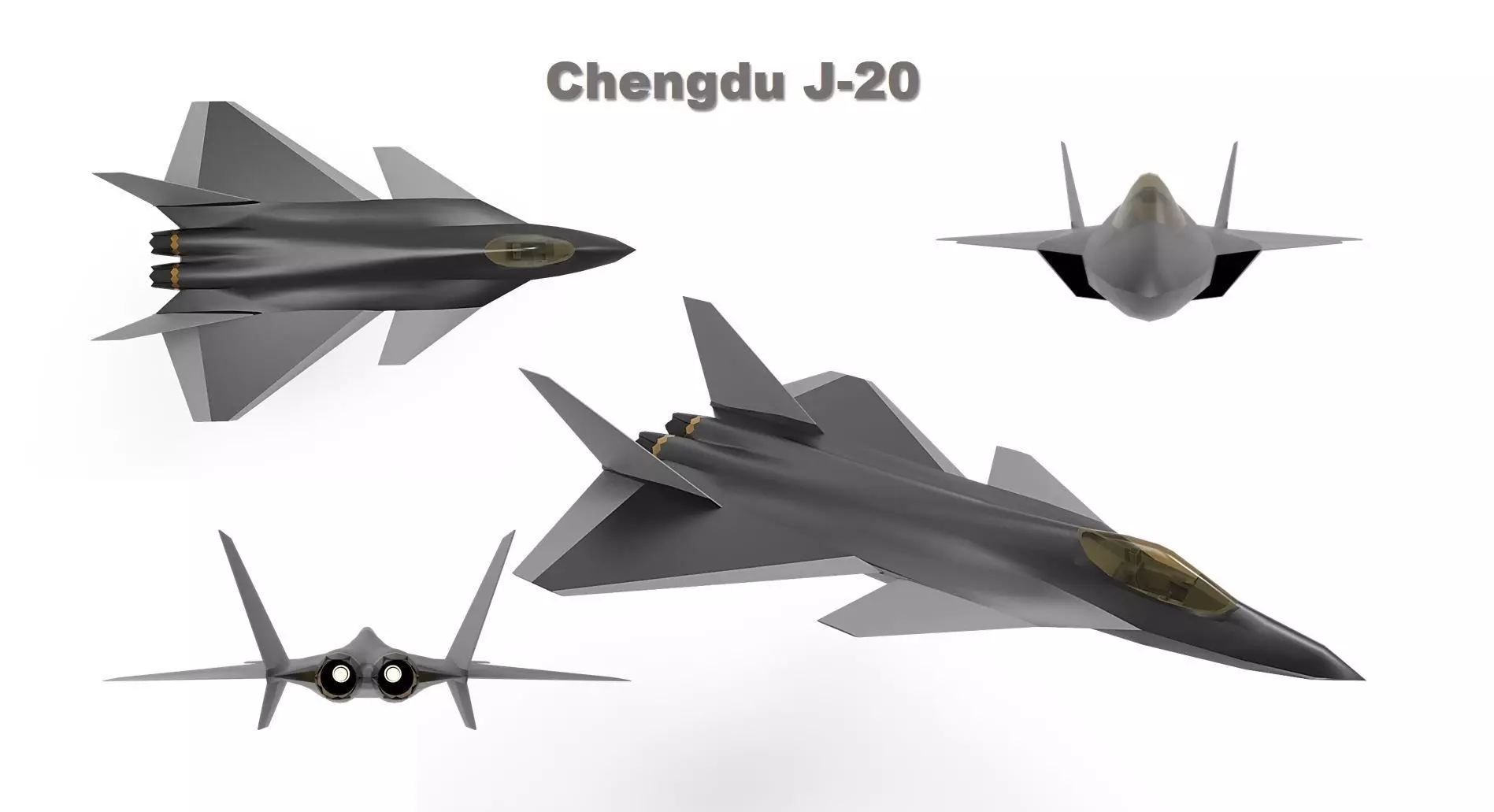 Chengdu J-20 3D model_0