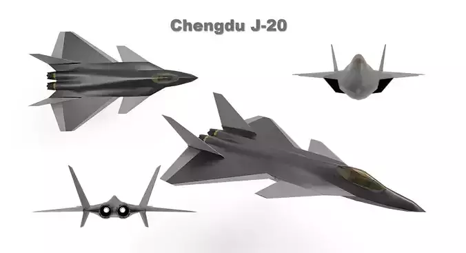 Chengdu J-20 3D model Chengdu J-20 3D model
