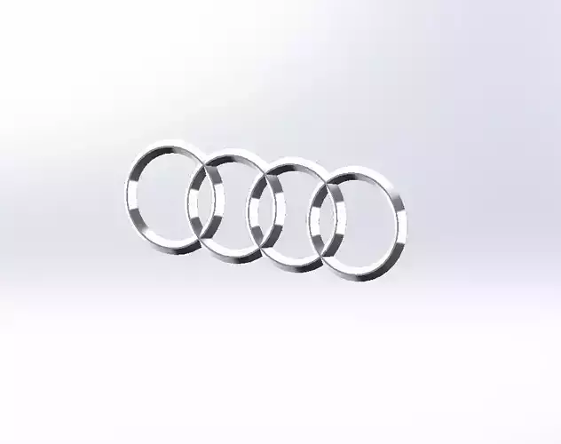 Audi logo 3D print model