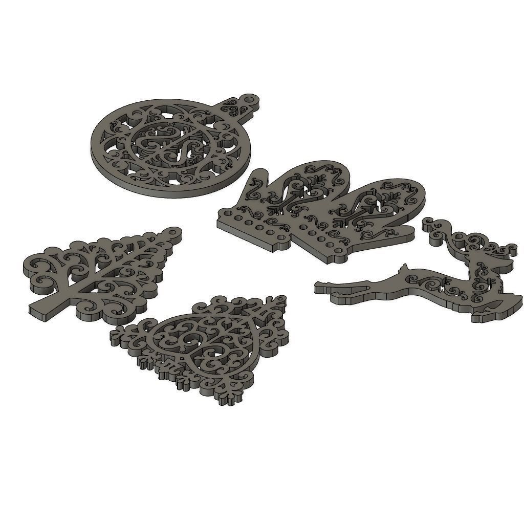 5 Different Christmas Tree Toys 3D print model_1