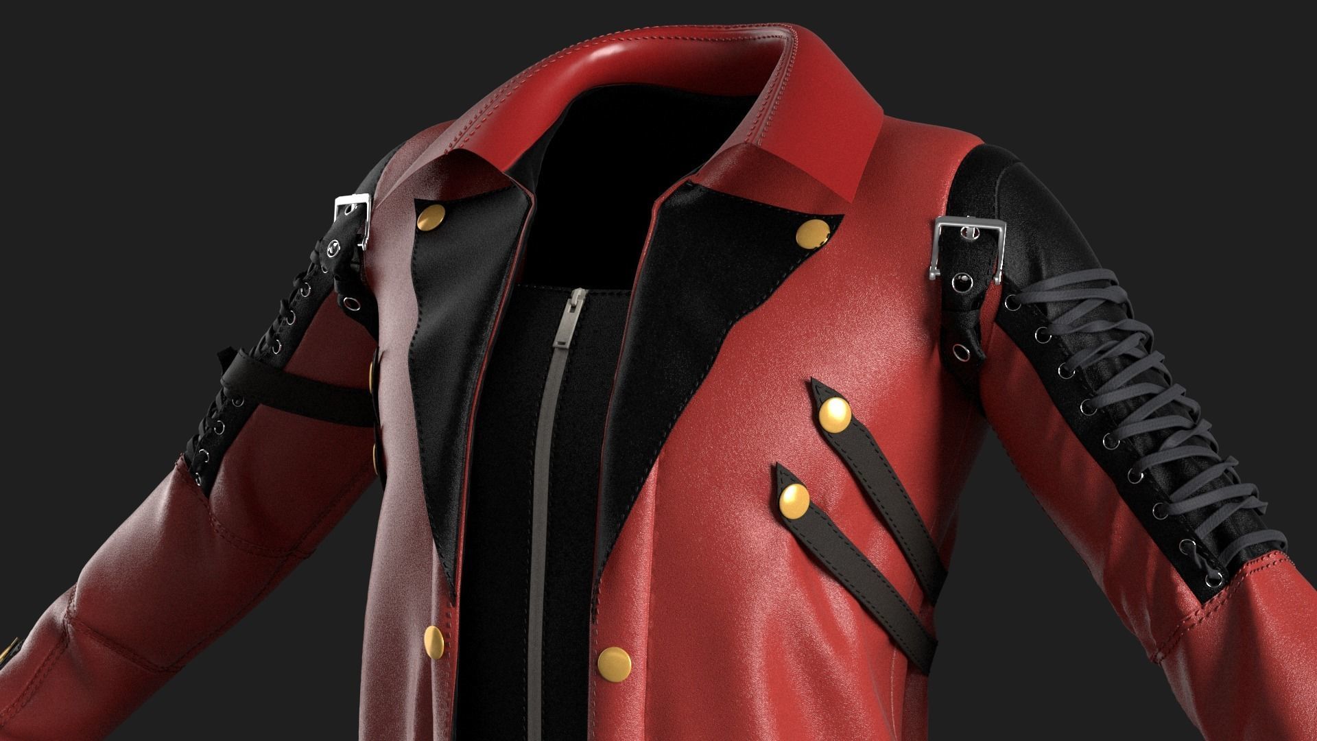 Jacket Marvelous Designer project 3D model_2
