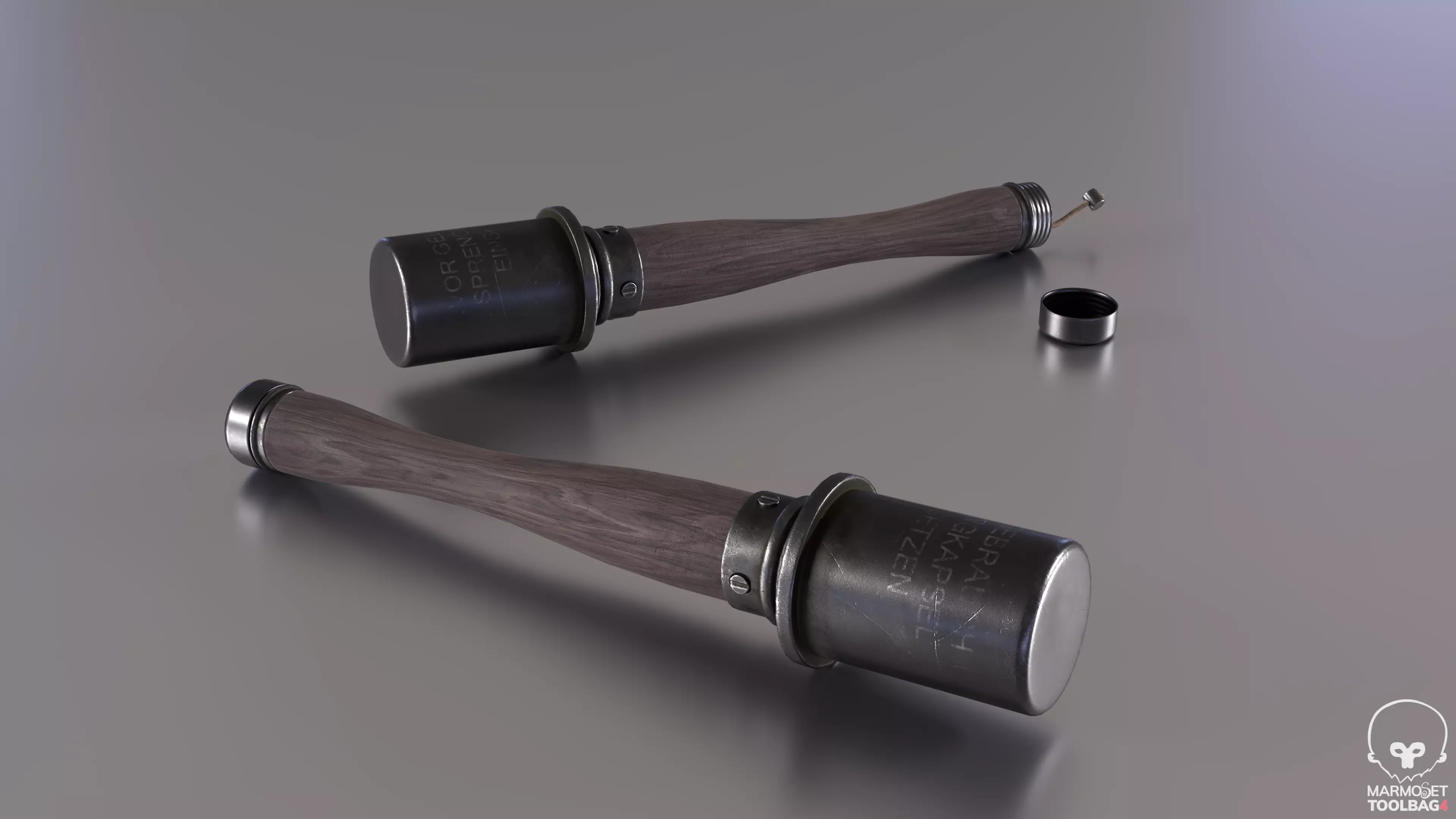 German M24 Grenade Free low-poly 3D model_0