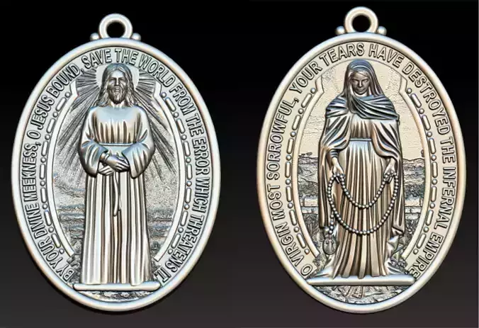 Our Lady of Tears And Jesus Bound  - Nsa Sra das Lagrimas  3D print model