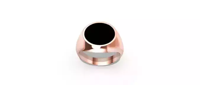 anello tondo con pietra 