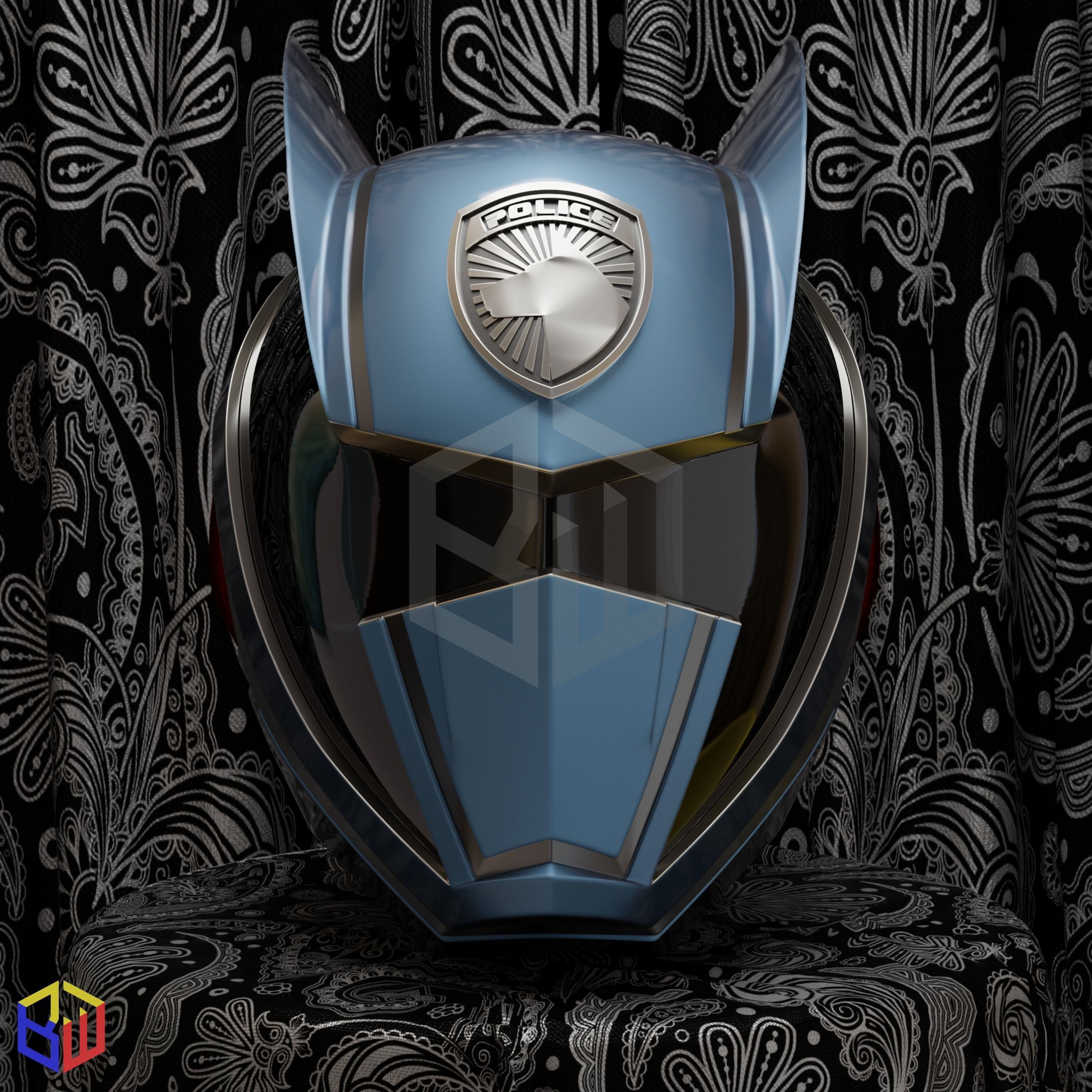 Power Rangers SPD Shadow Ranger Helmet 3D print model_1