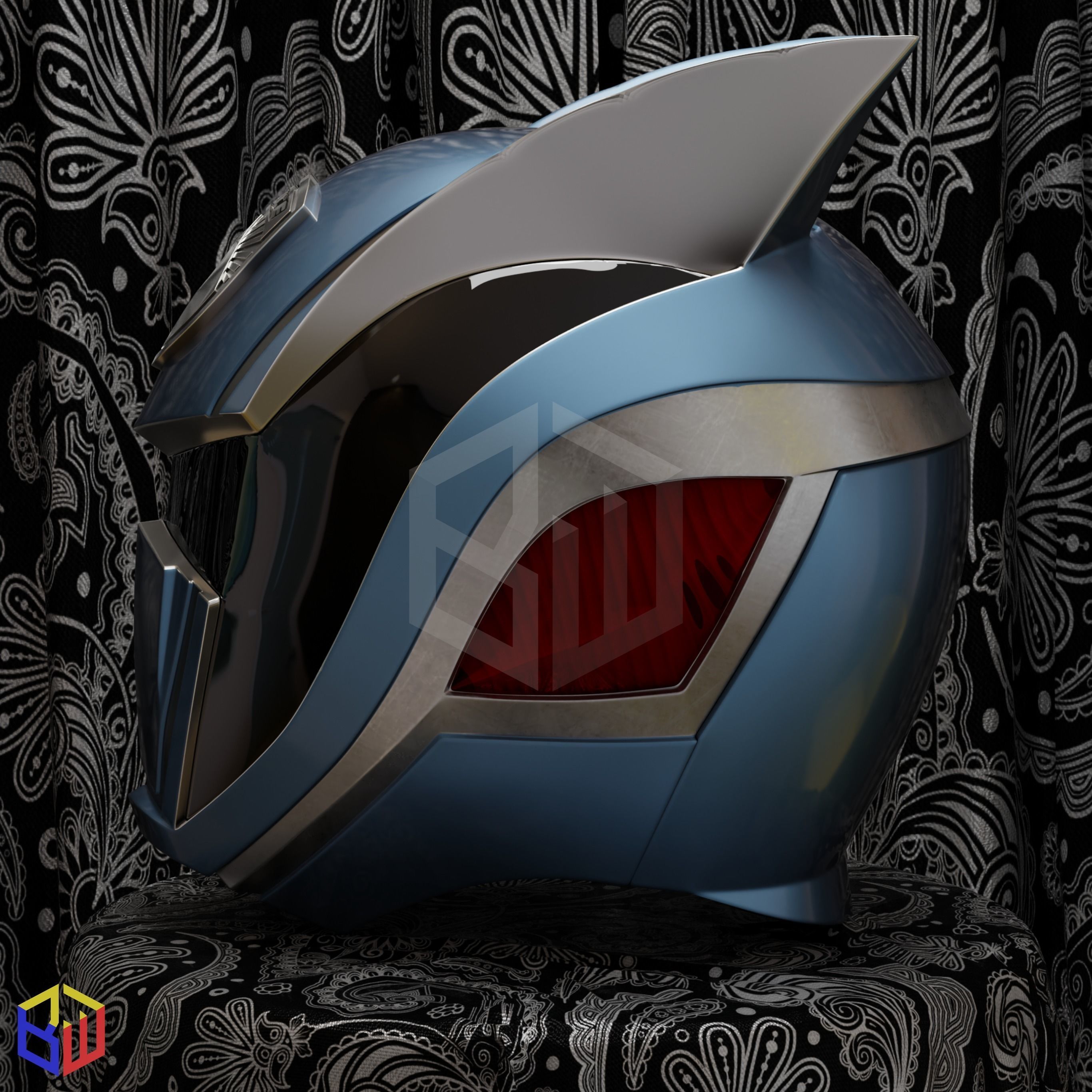Power Rangers SPD Shadow Ranger Helmet 3D print model_2