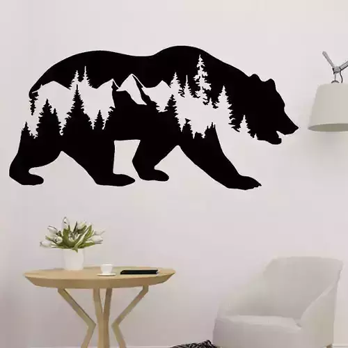 Bear Panel 2D Design 3D print model