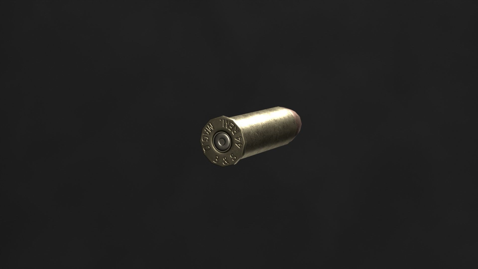 The revolver model is realistic Low-poly 3D model_16