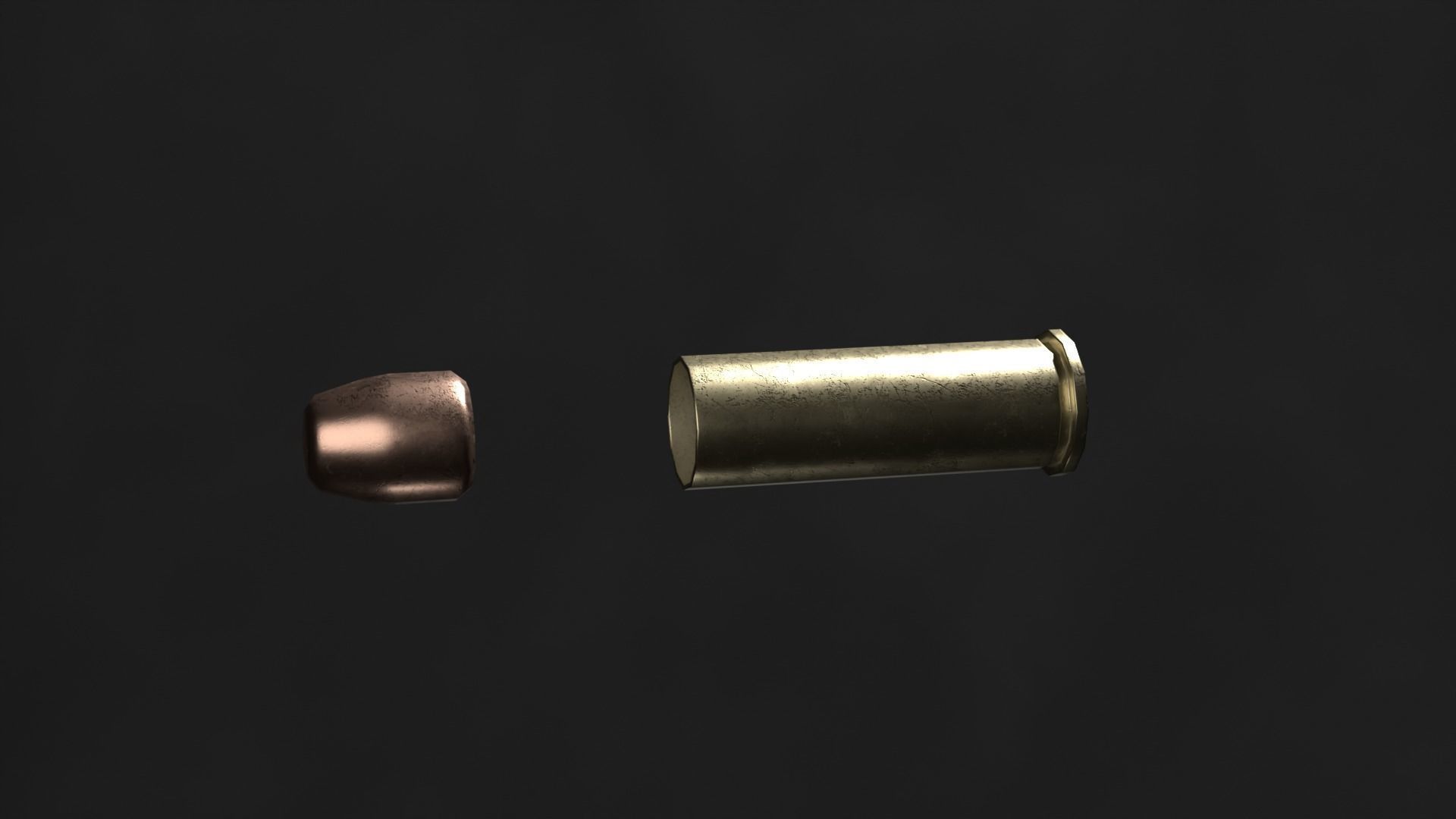 The revolver model is realistic Low-poly 3D model_17