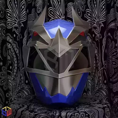 Power Rangers Dino Fury Blue Ranger Helmet 3D print model