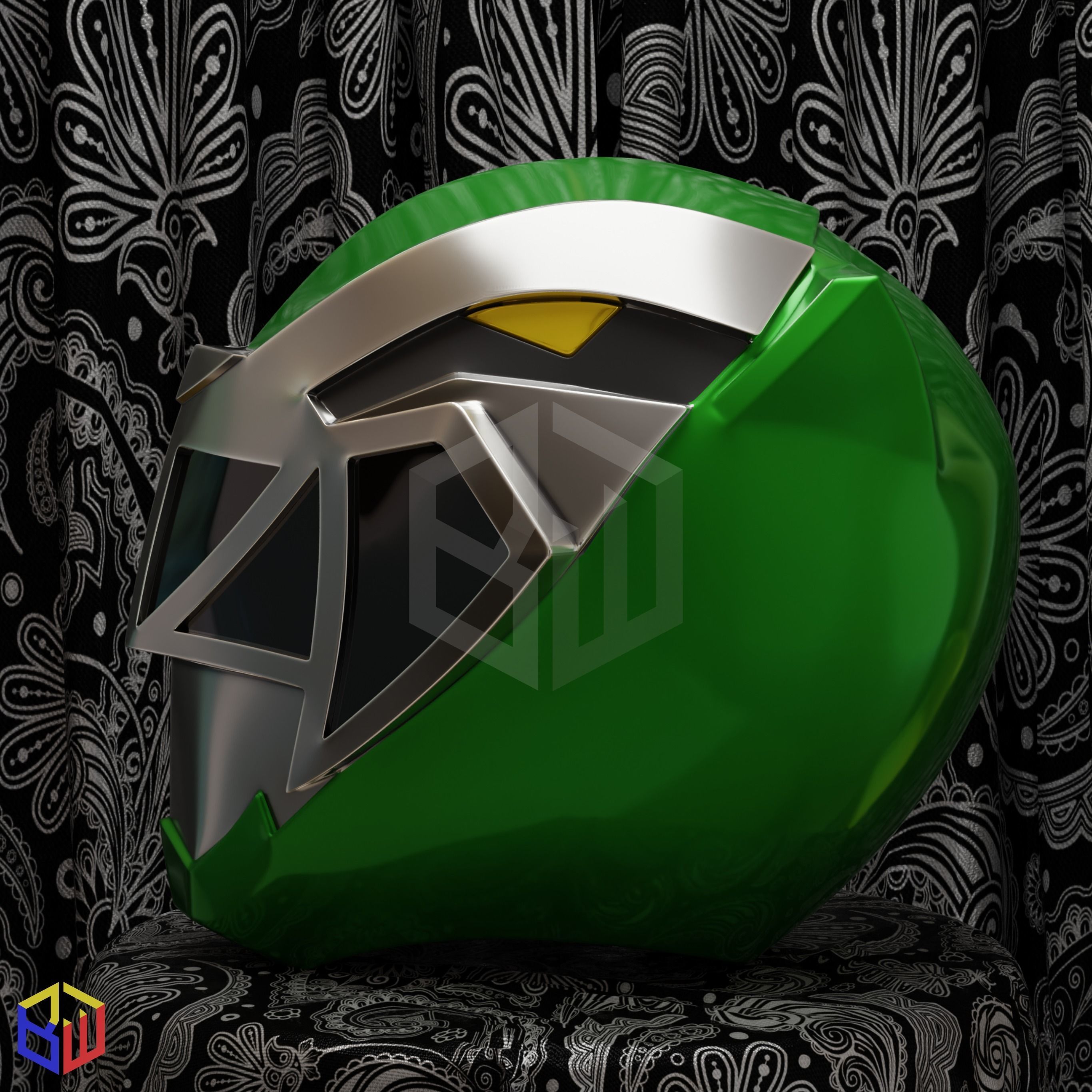 Power Rangers Dino Fury Green Ranger Helmet 3D print model_2