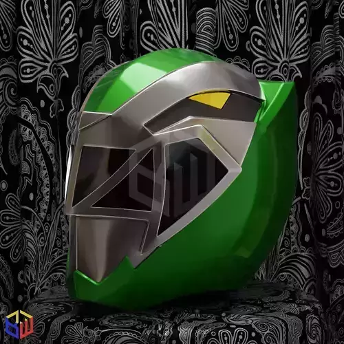 Power Rangers Dino Fury Green Ranger Helmet 3D print model