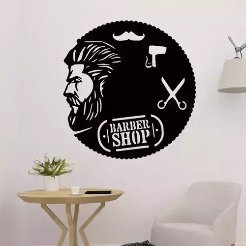 Decorated Hair Salon Wall Art 3D print model