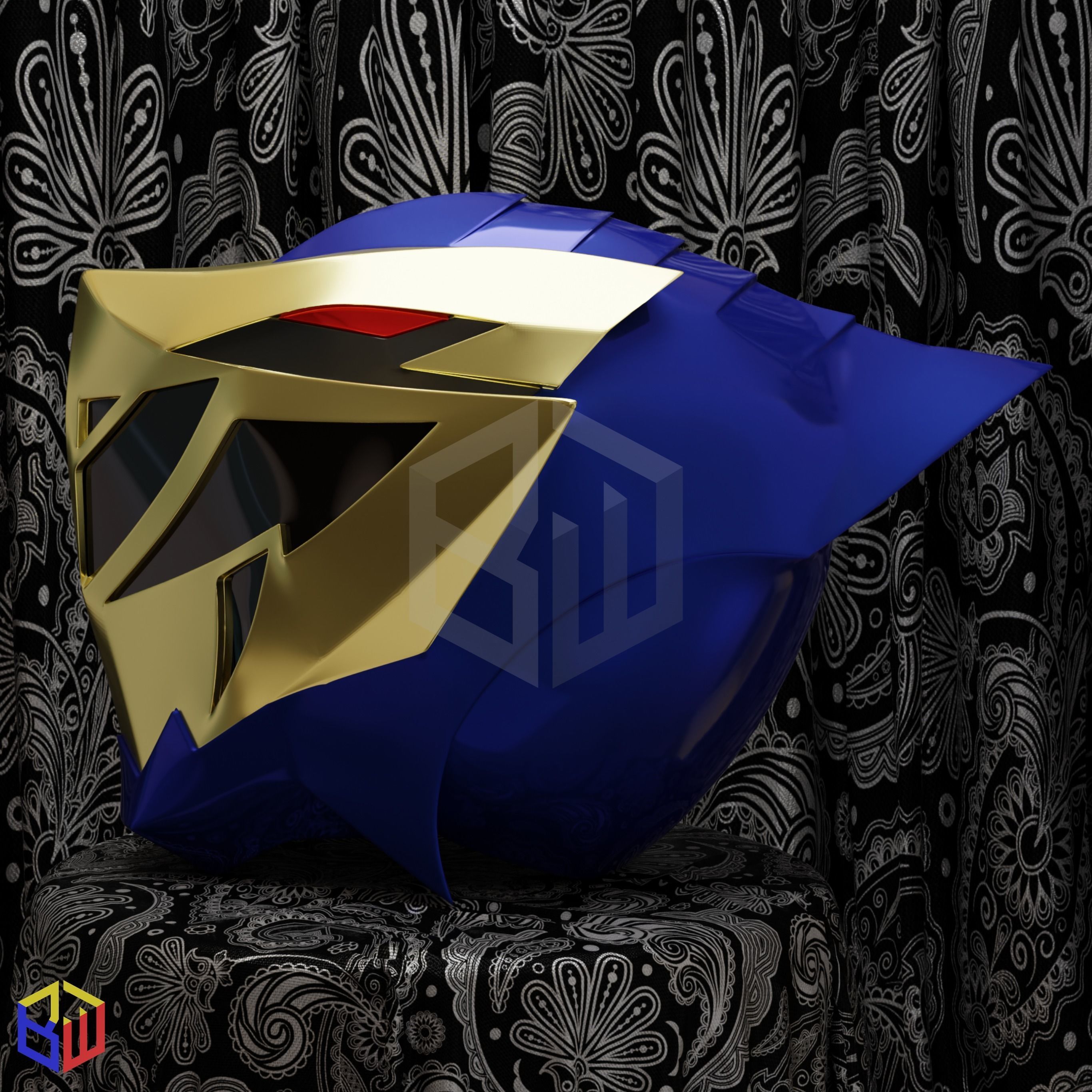 Power Rangers Dino Fury Gold Ranger Helmet 3D print model_2