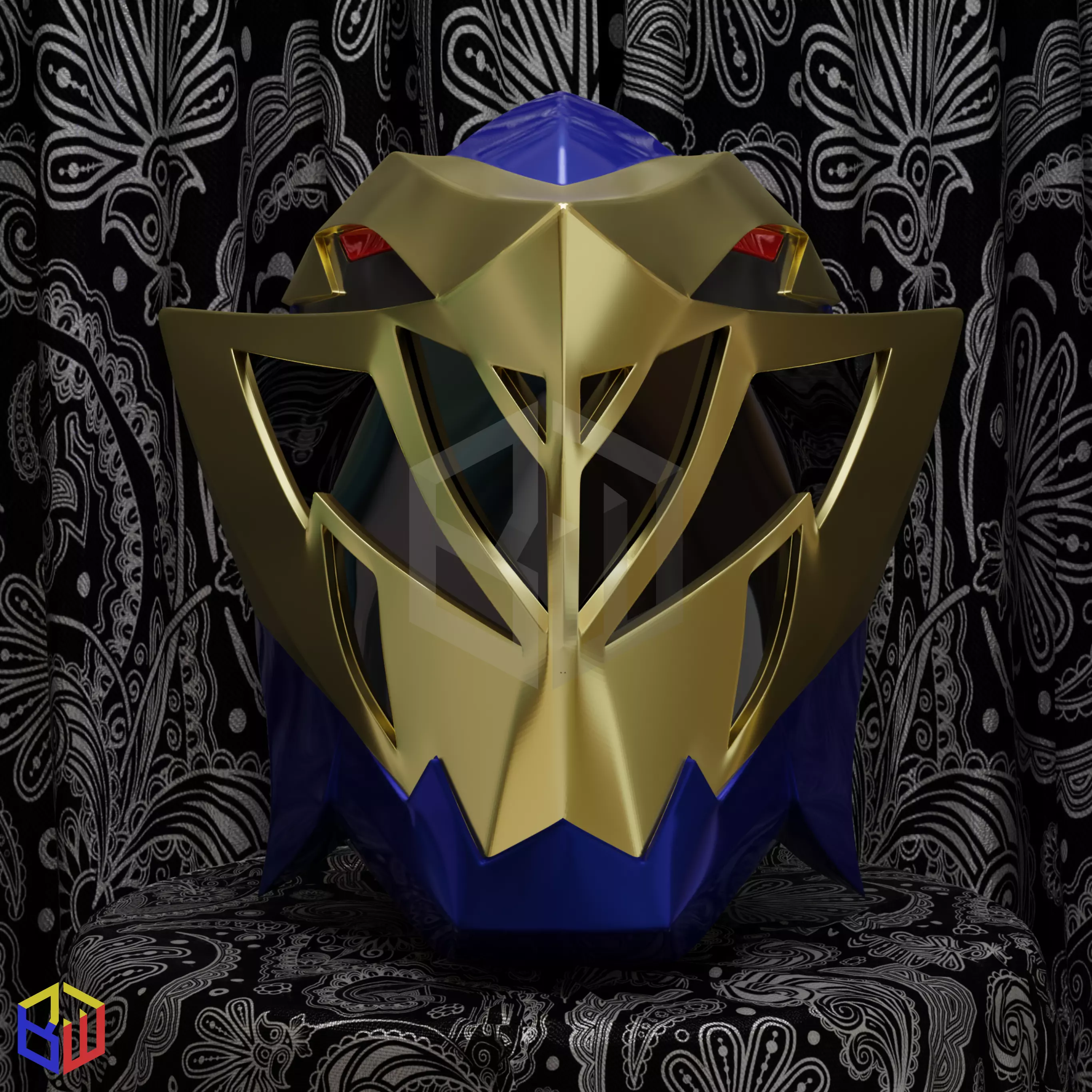 Power Rangers Dino Fury Gold Ranger Helmet 3D print model_0