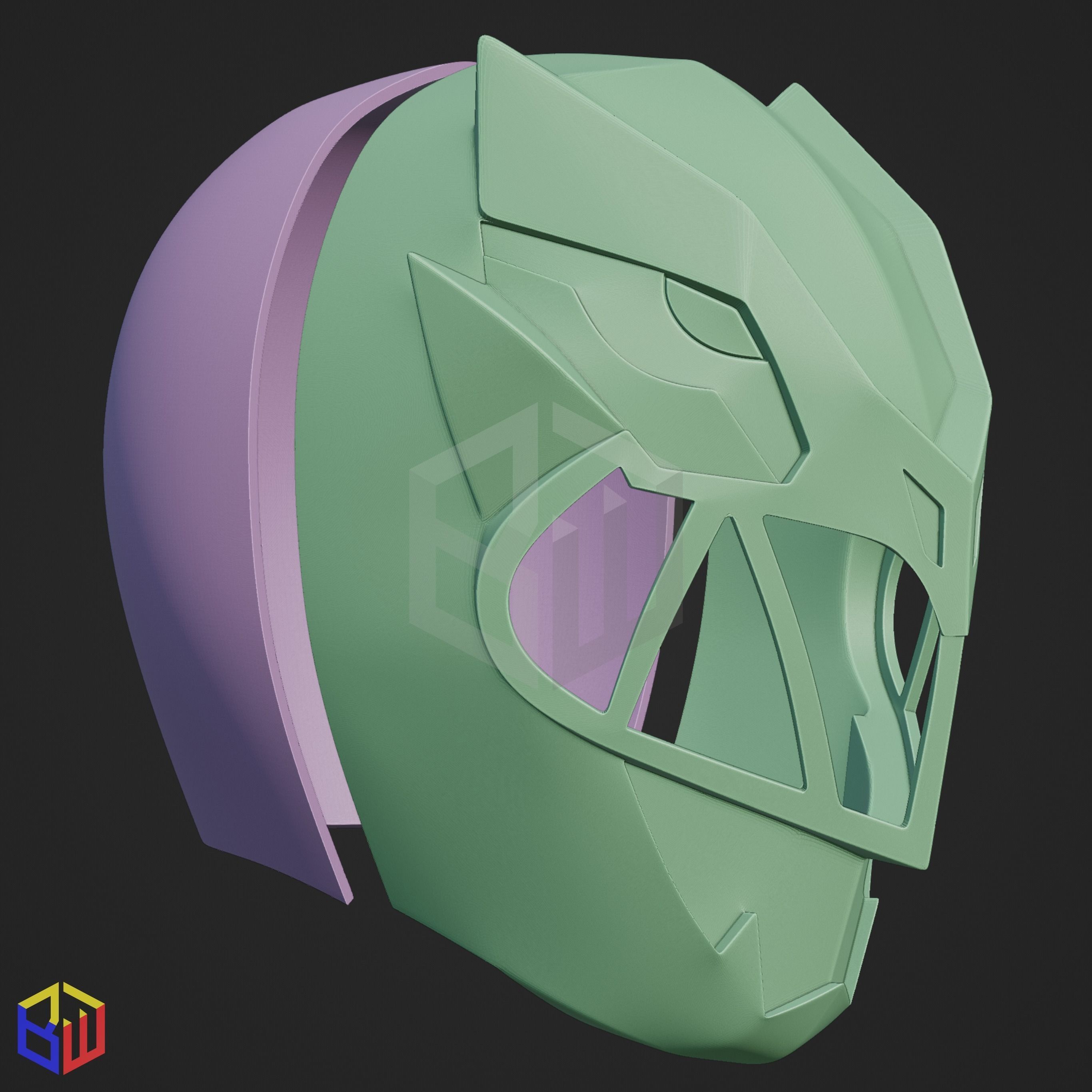 Power Rangers Dino Fury Pink Ranger Helmet 3D print model_4
