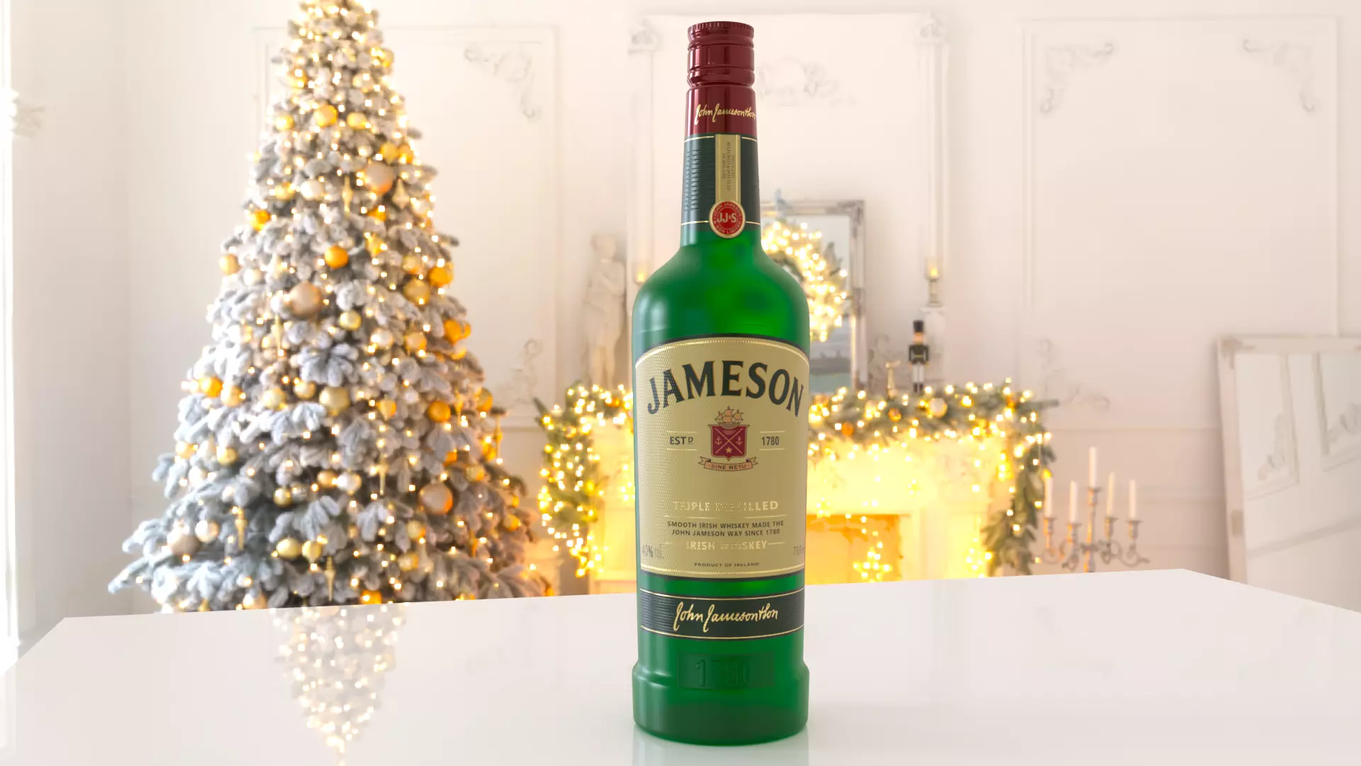 Jameson Whiskey 3D Model Low-poly 3D model_0
