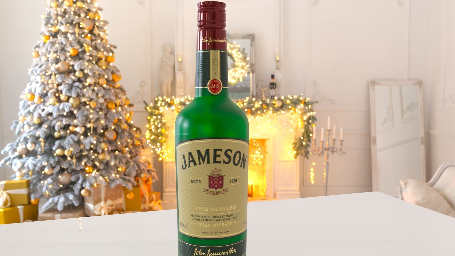 Jameson Whiskey 3D Model Low-poly 3D model_1
