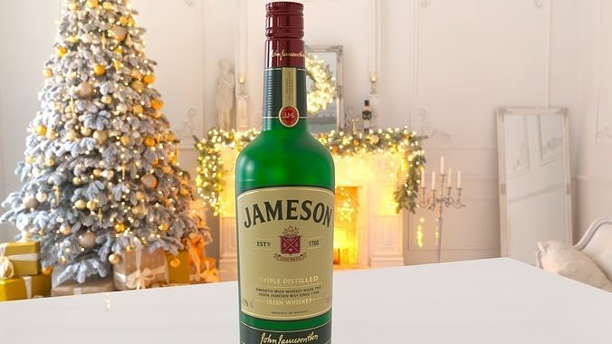 Jameson Whiskey 3D Model Low-poly 3D model 2