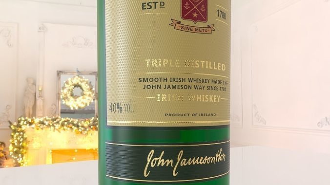 Jameson Whiskey 3D Model Low-poly 3D model 3