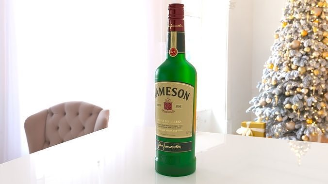 Jameson Whiskey 3D Model Low-poly 3D model 5