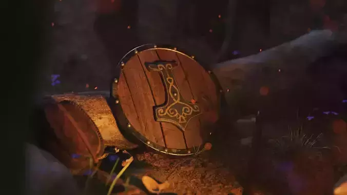 Viking Shield - Game-ready