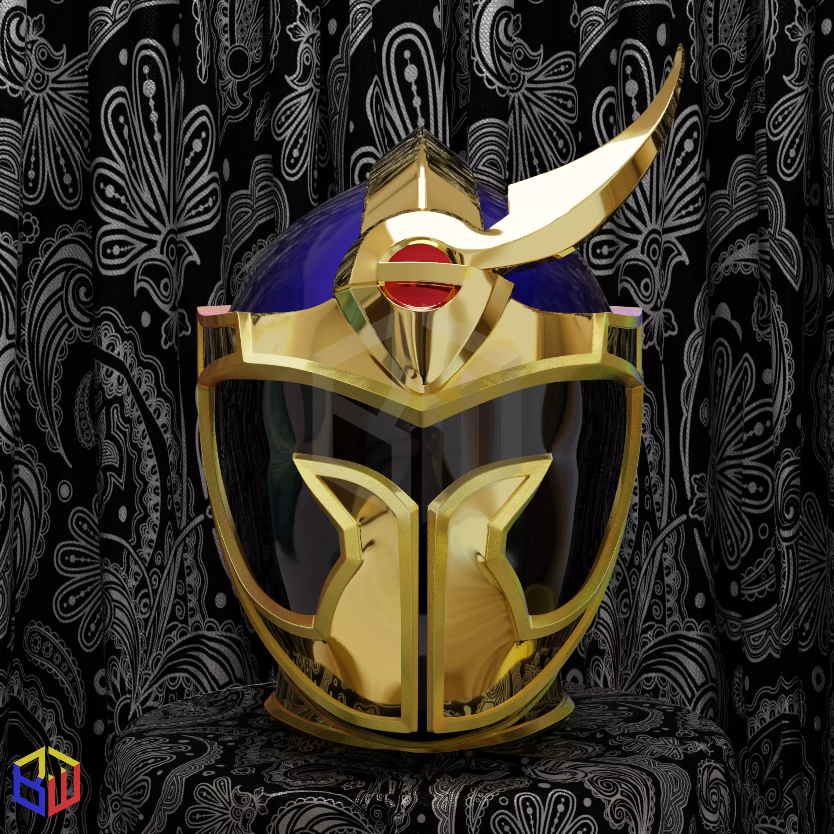 Power Rangers Daggeron the Solaris Knight Helmet 3D print model_0