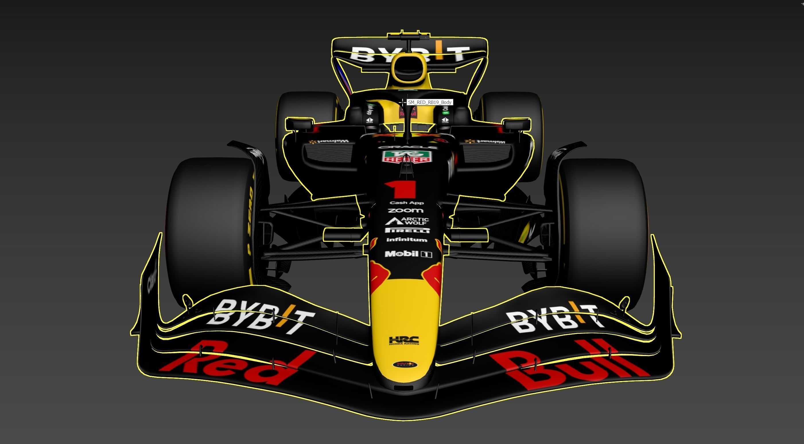 F1 RedBull RB19 2022 3D model_21