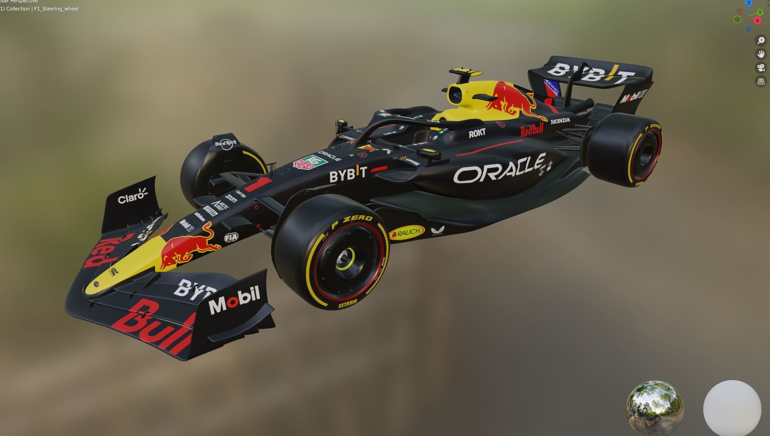 F1 RedBull RB19 2022 3D model_22