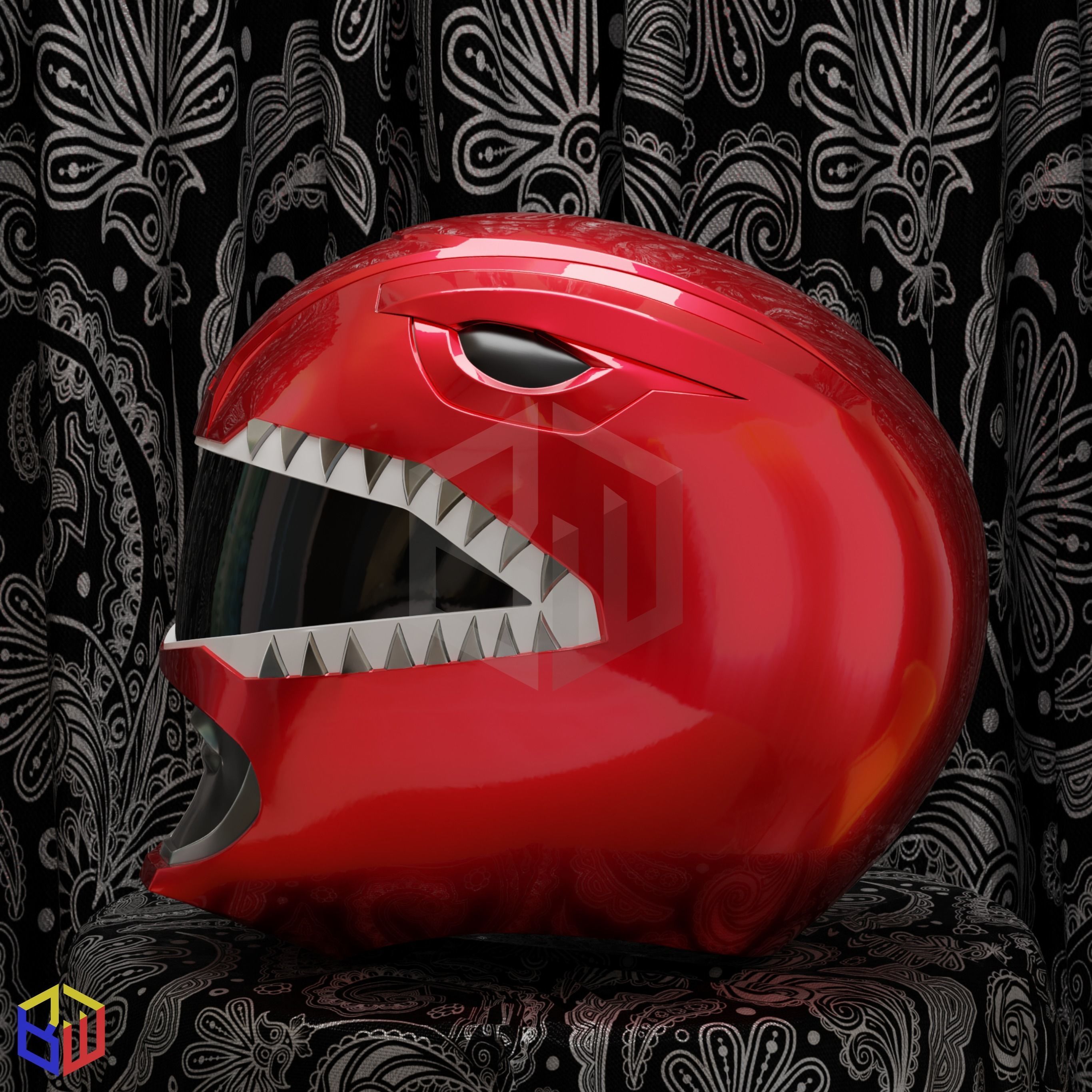Mighty Morphin Power Rangers Red Ranger Helmet 3D print model_2