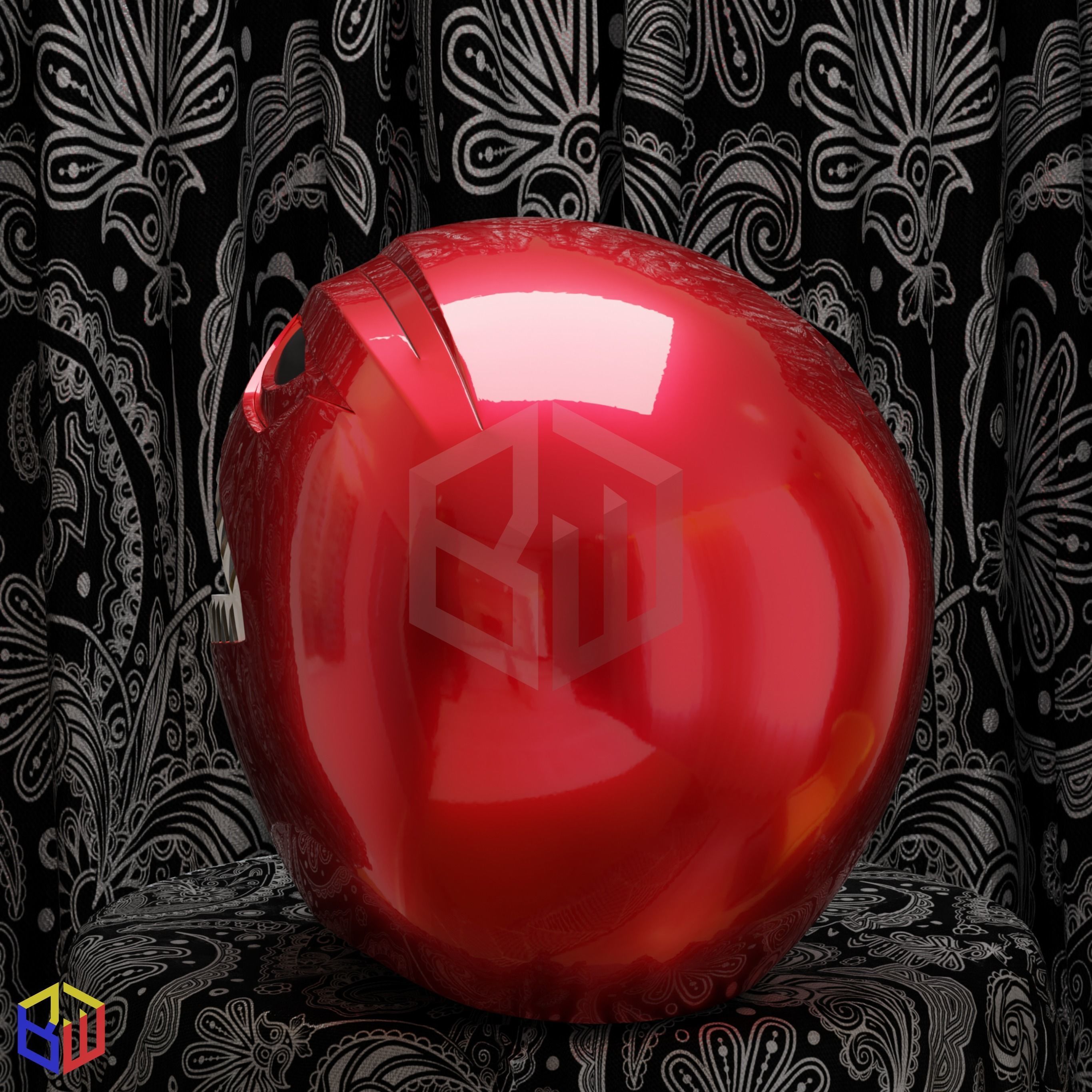 Mighty Morphin Power Rangers Red Ranger Helmet 3D print model_3